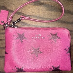 Coach Fuchsia Star Wristlet
